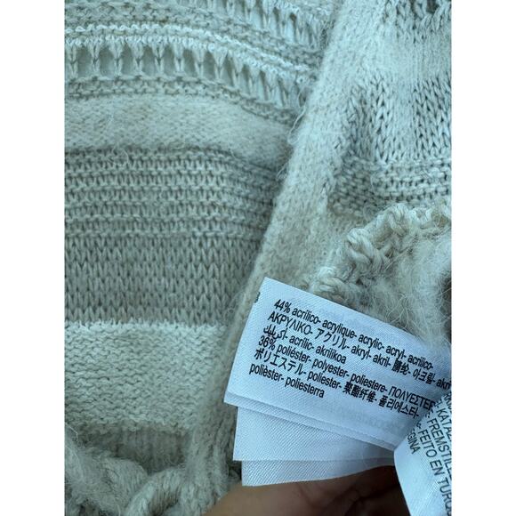 Zara Beige Knit Wrap Cropped Sweater Top Size Small 6771/005 Bohemian Chic - Picture 6 of 12